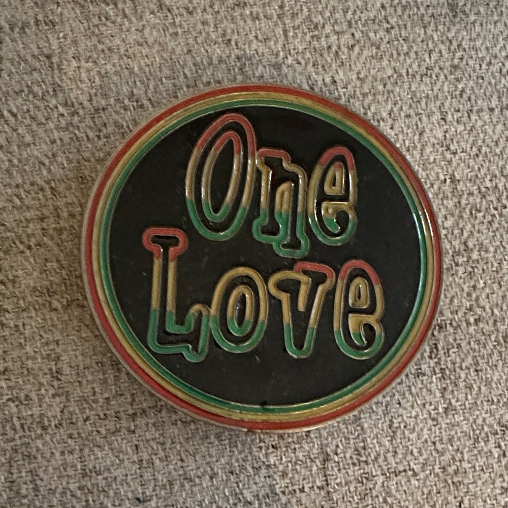 Bob Marley One Love belt buckle